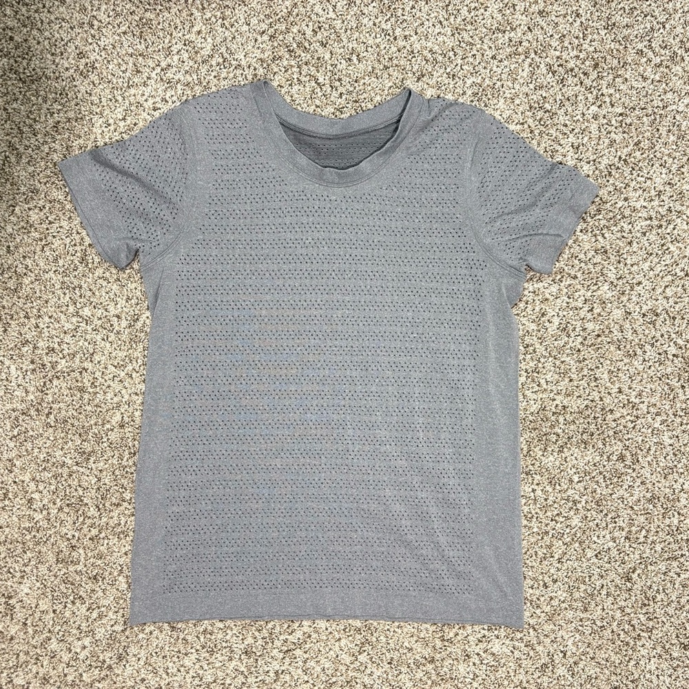 Lululemon Gray Mesh Tee
